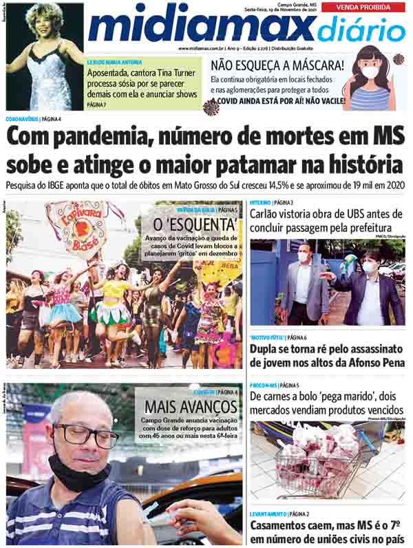 [Capa do Midiamax Diário de 19 de novembro de 2021]
