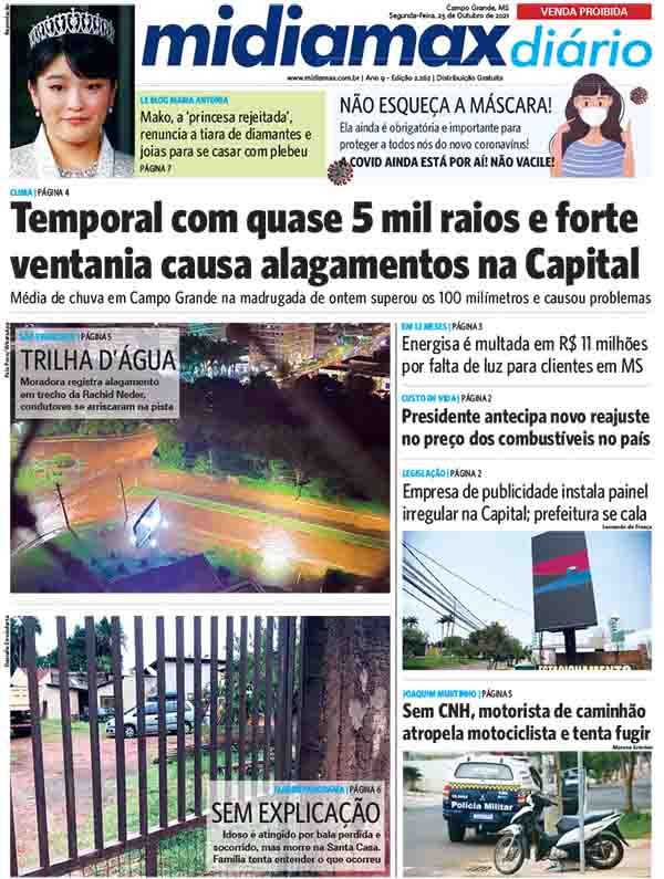 [Confira a capa do Midiamax Diário deste 25 de outubro de 2021]