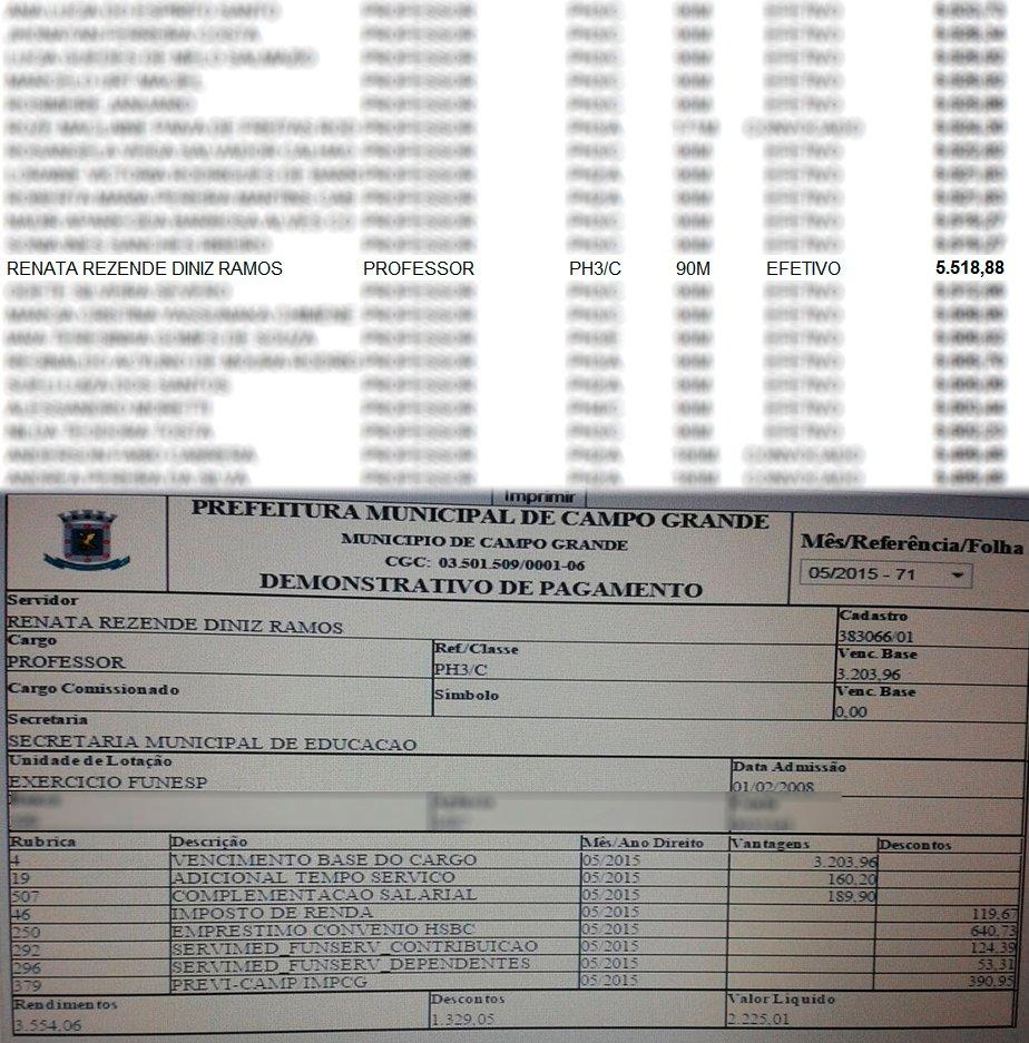 Professores rebatem valores com holerite e Prefeitura diz que são de abril