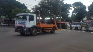 No 2º dia de buzinaço na Capital, caçambeiros apoiam greve dos caminhoneiros