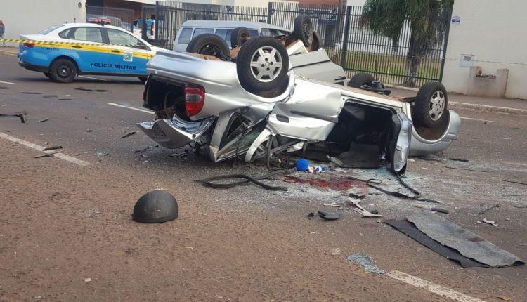 Casal de idosos morre após capotamento na Rua Marechal Rondon