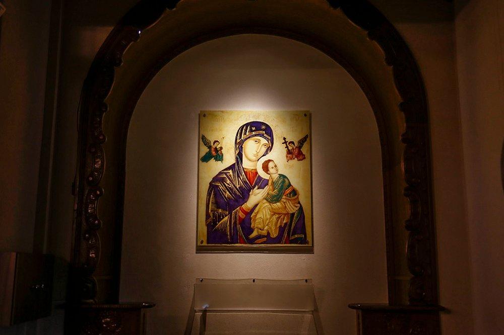 O ícone de Nossa Senhora do Perpétuo Socorro (Foto: Henrique Kawaminami)