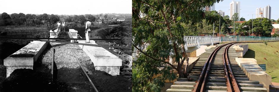 Da construção à restauração, o 'antes e depois' dos trilhos de Campo Grande