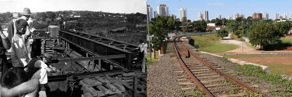 Da construção à restauração, o 'antes e depois' dos trilhos de Campo Grande