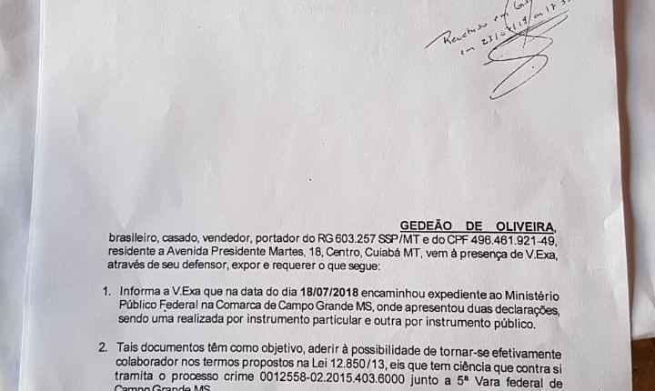 Ex-assessor entrega ao Ministério Público Federal denúncias que incriminam Odilon