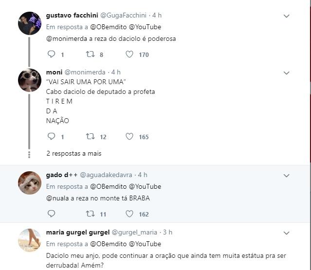 Tocha da estátua da Havan cai com chuva e internet vai à loucura