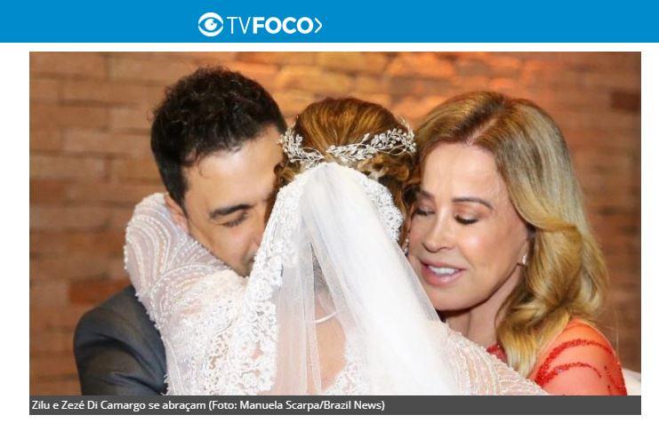 Surpresa! Zezé di Camargo e Zilu aparecem abraçados em foto no casamento da filha