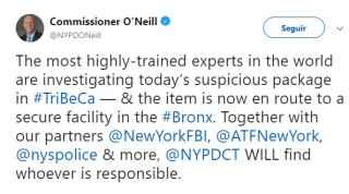 Robert De Niro recebe pacote com material explosivo em seu restaurante