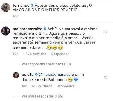 Depois de ficada no Carnaval, Maiara alfineta Fernando, da dupla com Sorocaba