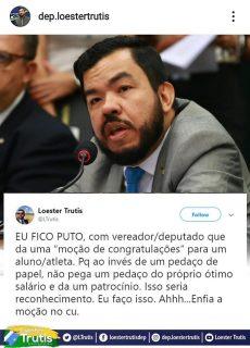 OUÇA: Vou pra cima dele com força, avisa Trutis em áudio sobre repúdio
