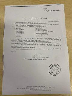 Sem escolha em convenção, nacional prorroga diretório do DEM em MS