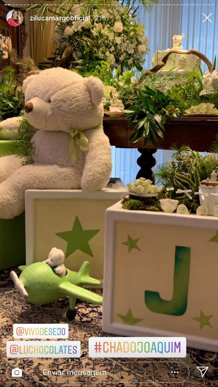 Zilu Camargo mostra detalhes do chá de bebê luxuoso da filha