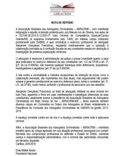 Em nota, advogado afirma que única relação com Omertà é o exercício da profissão