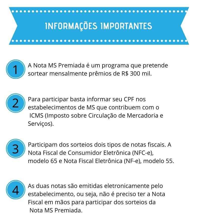 Tem dúvida? Confira o passo a passo para concorrer na Nota MS Premiada