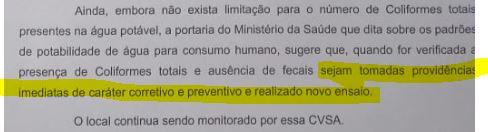 Laudo da Sesau confirma água contaminada e Detran-MS responde a processo sanitário