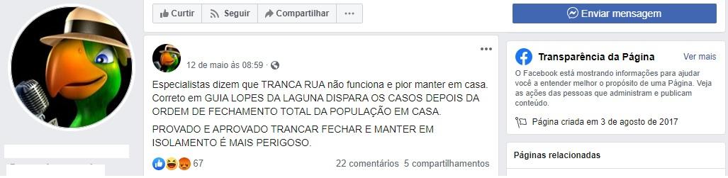 'Nem 48h preso': investigado por áudio homofóbico faz ameaças em página com fake news