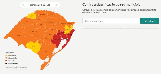 SES vai criar sistema semelhante ao do RS para definir gravidade da Covid-19 por municípios ou regiões, fundamentando ações de prefeituras.