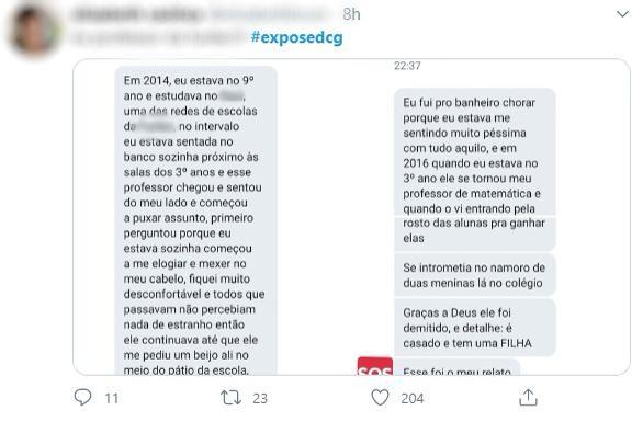 Exposedcg: Vítimas procuram delegacias para que abusadores sejam investigados criminalmente