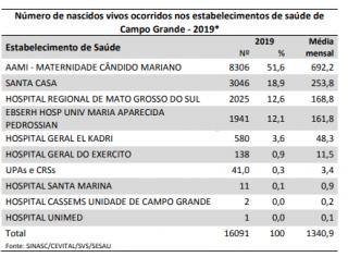 Levantamento aponta que cerca de 44 bebês nasceram por hora em Campo Grande no ano passado