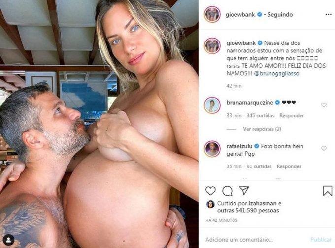 Giovanna Ewbank encanta internet com foto de barrigão