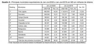 Soja e carne registram aumento e celulose, mesmo com queda no preço internacional, eleva vendas em cenário da pandemia do coronavírus.