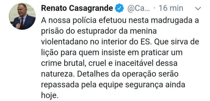 Tio que estuprou e engravidou menina de 10 anos é preso durante a madrugada