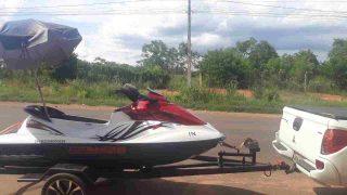 Operação conjunta prende dois com jet skis furtados e maconha