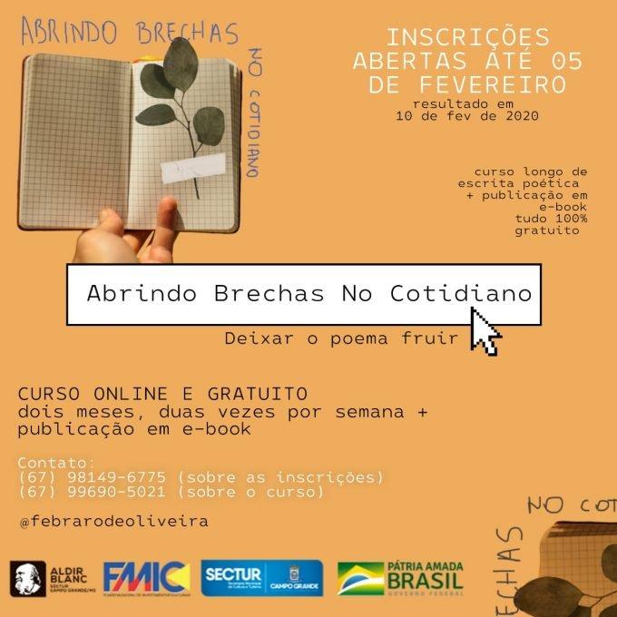 Com 3,8 milhões de seguidores, poeta campo-grandense realiza curso gratuito