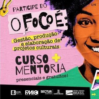Inscrições abertas para curso gratuito de gestão, produção e elaboração de projetos culturais em Campo Grande
