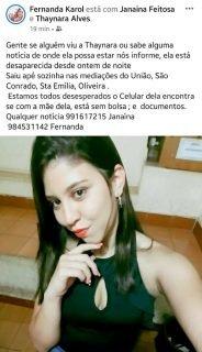 Família procura por jovem que está desaparecida em Campo Grande