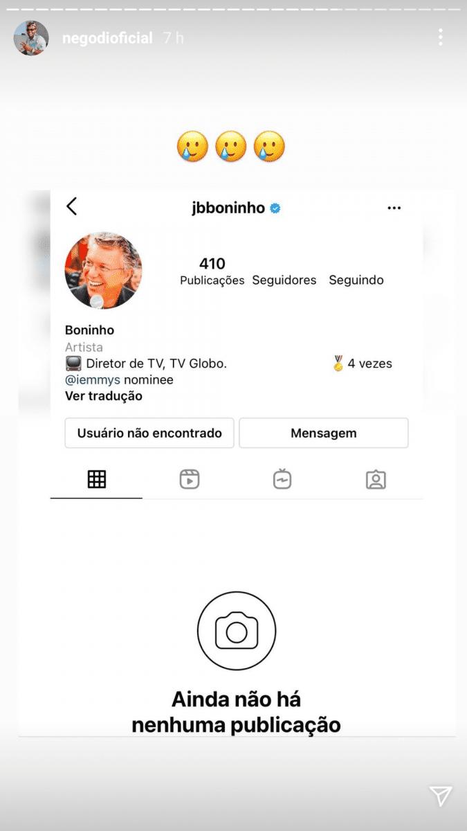 Nego Di expõe Boninho e revela que foi bloqueado pelo diretor