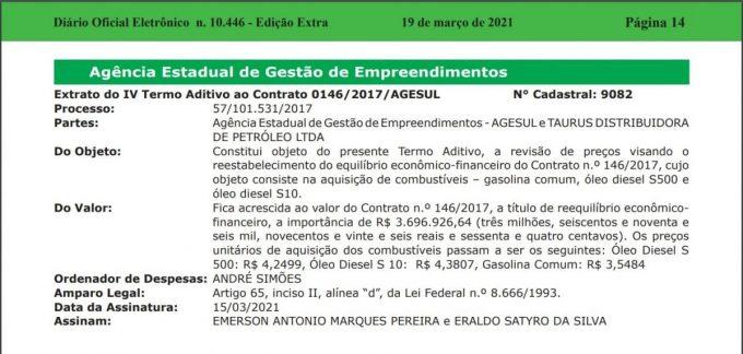 Reinaldo não reduz ICMS da gasolina, mas vai pagar R$ 3,54 por litro em contrato do Governo