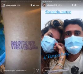 Juma de Pantanal tatua novela no braço em forma de homenagem