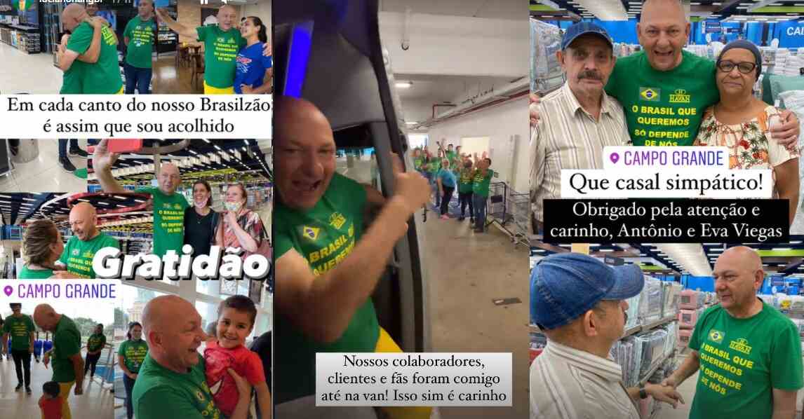 Passagem do "Véio da Havan" por Campo Grande (Foto: Reprodução)