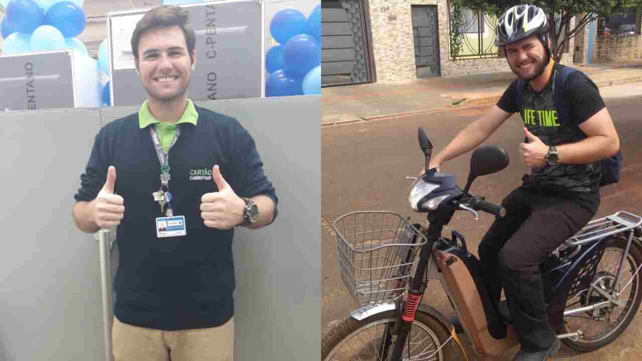Pedro Henrique quando foi destaque nacional de vendas e quando conseguiu comprar sua bicicleta elétrica com o fruto de seu trabalho