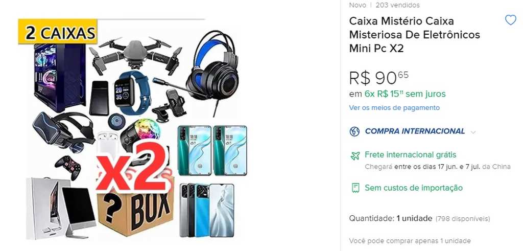 Caixas misteriosas