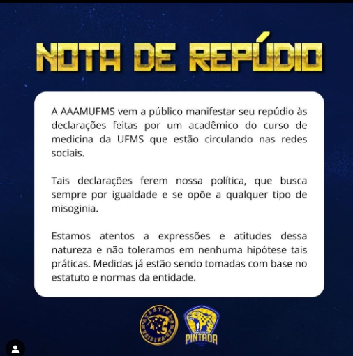 Estudante de medicina de MS causa polêmica após comparar mulher ao volante com estupro 2 nota atletica - Estudante de medicina de MS causa polêmica após comparar mulher ao volante com estupro
