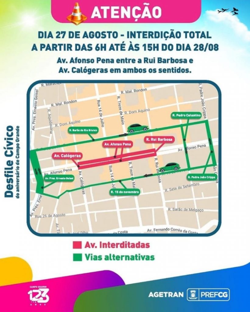 mapa desfile