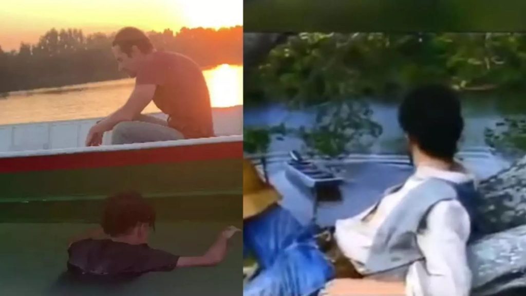 Comparação das cenas em 2022 e 1990 - (Fotos: Arquivo Pessoal e TV Manchete/Reprodução)