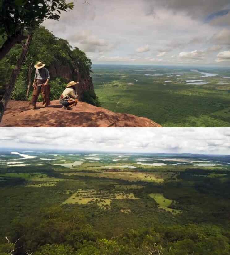 Na novela, a vista ficou desse jeito - (Fotos: TV Globo/Reprodução) Aquidauana