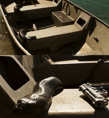 Sucuri "piloteira" de revólver encantou o Brasil - (Fotos: TV Globo/Reprodução)