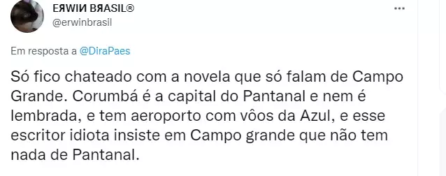 Mais uma opinião de descontentamento pelo mesmo motivo - (Foto: Reprodução/Redes Sociais)