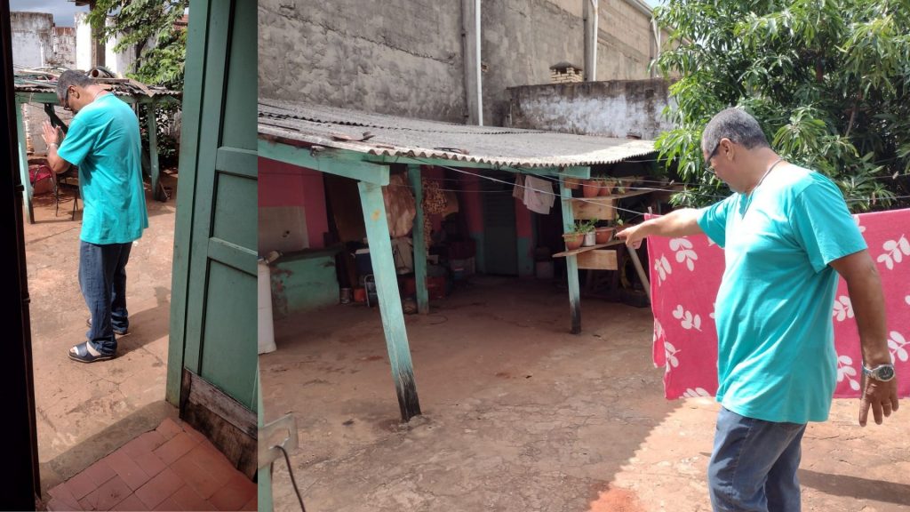 Segundo Paulo, foi neste local que Fatinha se ajoelhou e pediu perdão após derrubar a vela em seu corpo - (Fotos: João Ramos/Midiamax)