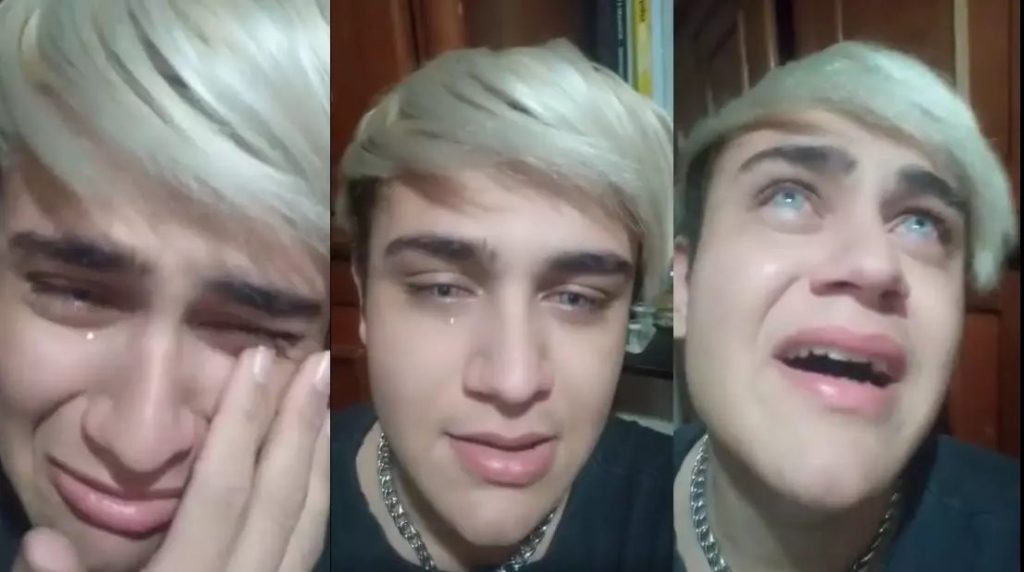 Em vídeos nas redes sociais, Ken humano de Campo Grande chorou muito ao perder conta e procurou a polícia - (Fotos: Reprodução/Instagram)