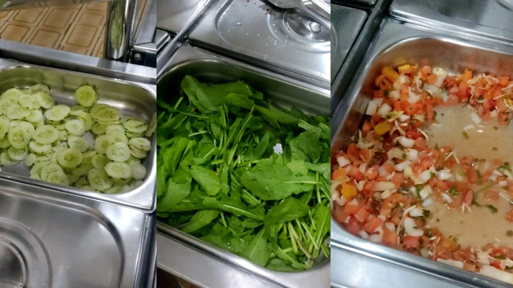 Rodízio tem diversos tipos de saladas. (Foto: Jornal Midiamax)