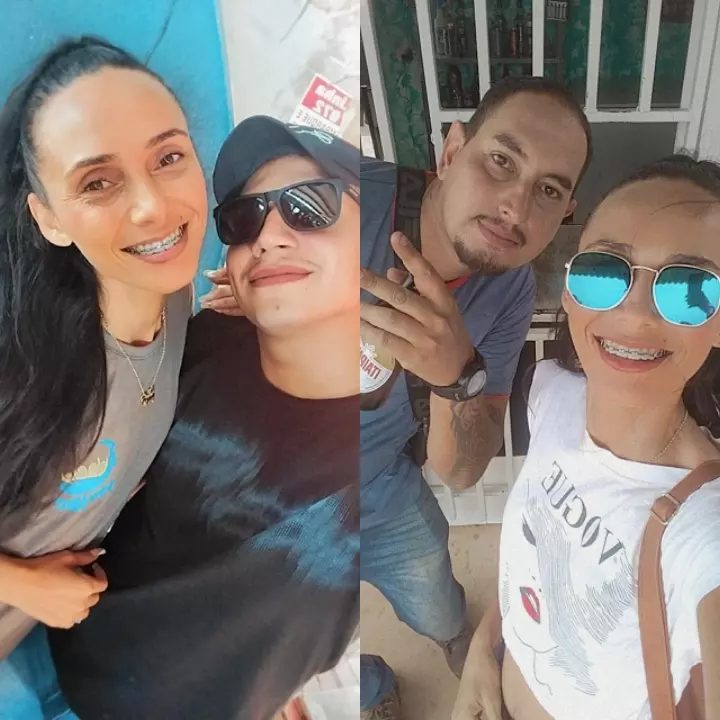 Mari com algumas pessoas que quiseram tirar foto com a Cinderela - (Fotos: Arquivo Pessoal)