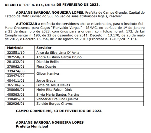 Lista profissionais lotados no Ismac