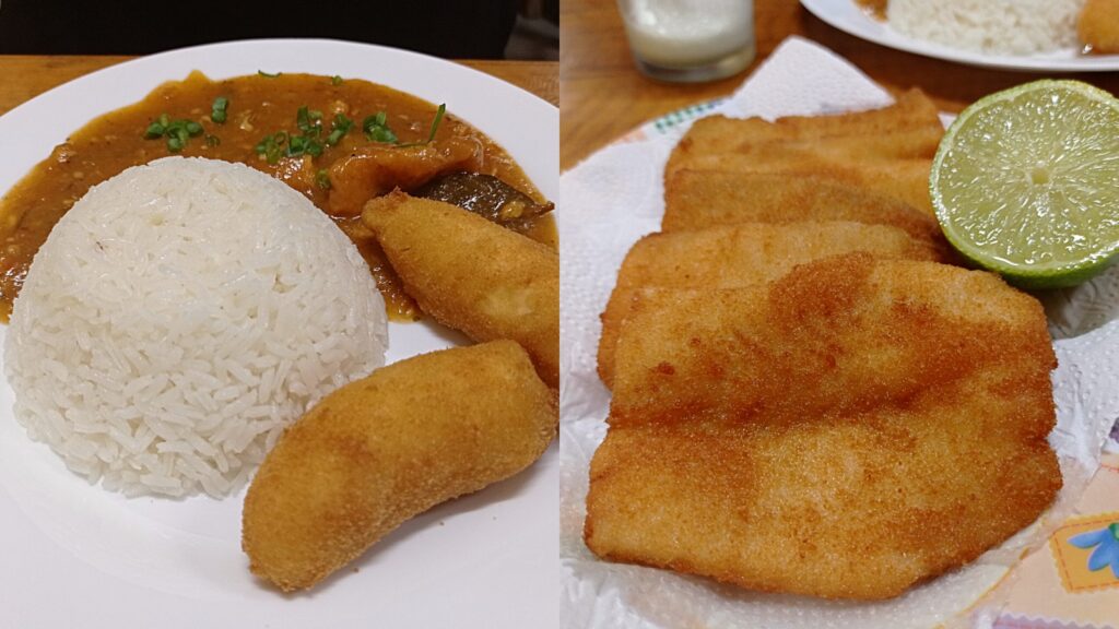 Filés de tilápia e bananas fritas estavam sequinhas. Foto: Cliente Oculto/Jornal Midiamax