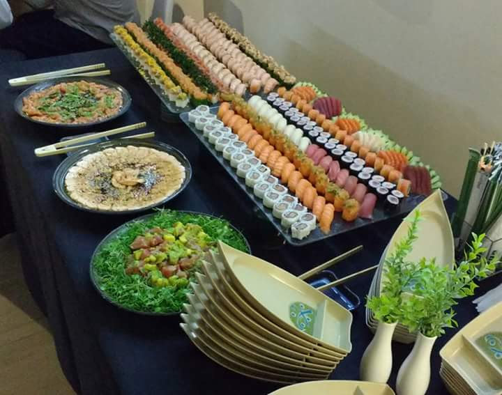 Mesa preparada por chef sushi. Foto: Odair José/Arquivo Pessoal