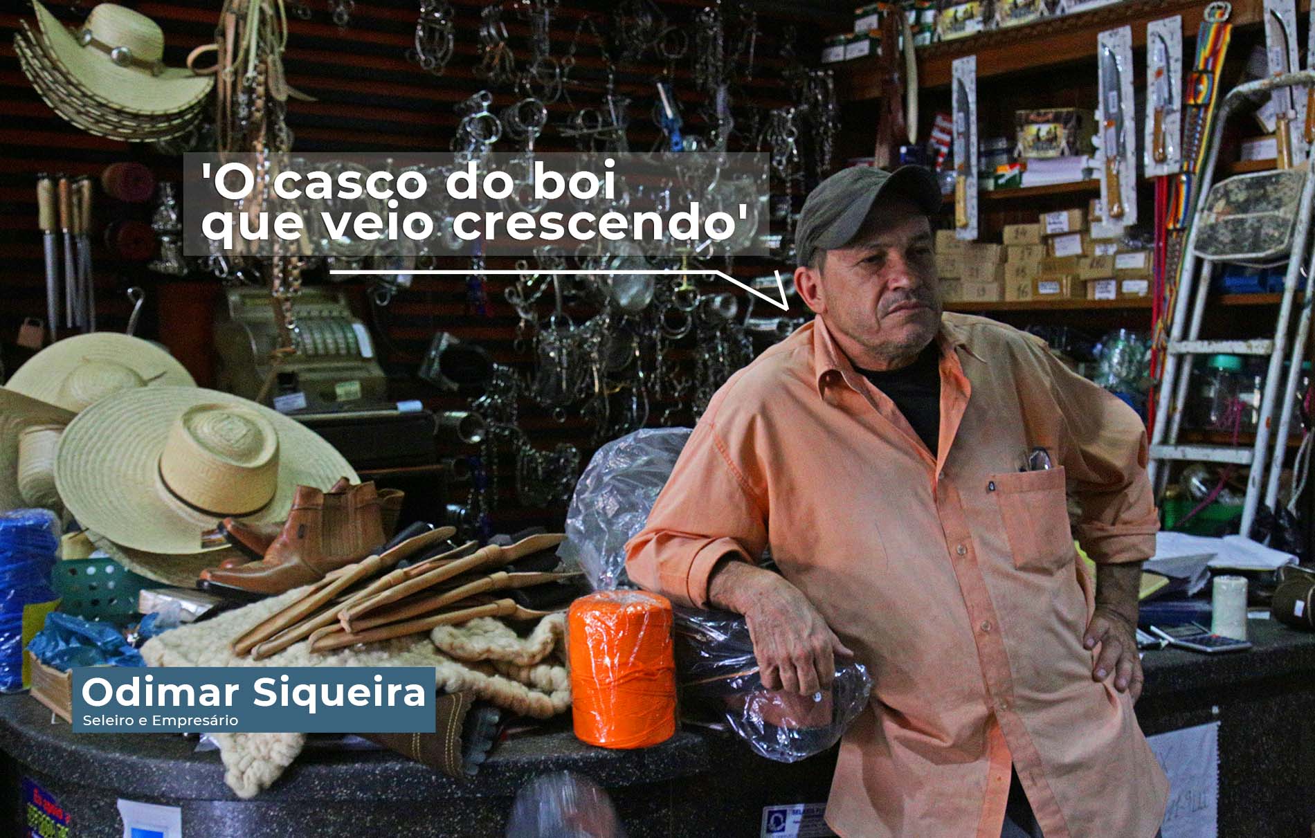 Seleiro é conhecido como Dimas, filho de Sr. Waldemar. (Foto Marcos Ermínio/Jornal Midiamax)